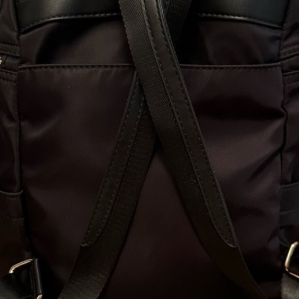 Miztique Sienna Nylon Convertible Backpack In Black - Picture 9 of 11